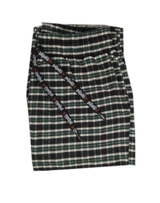 Pijalüx Erkek Kareli Poplin Cepli Alt Pijama