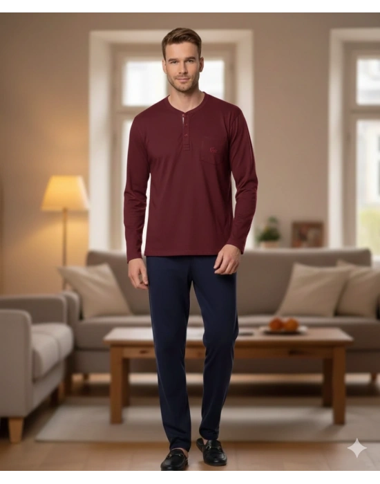 Pijalux Uzun Kollu Erkek Pijaması 2053