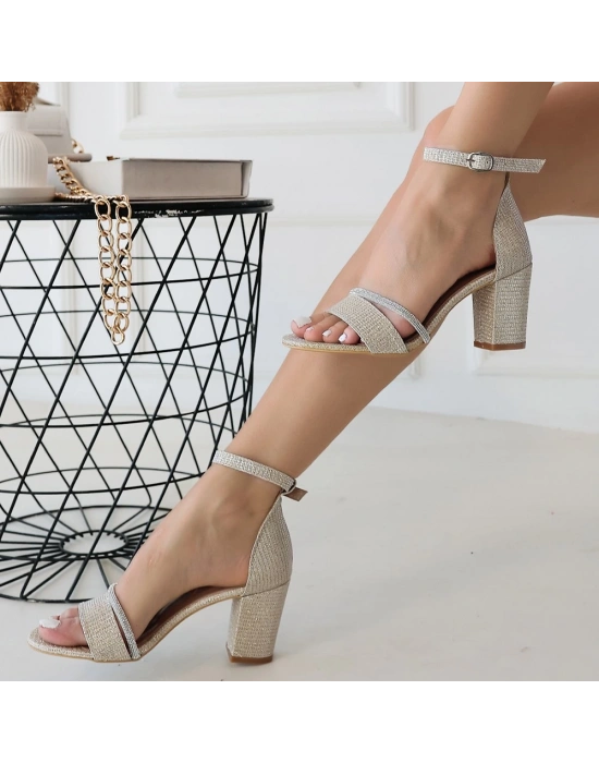 Pimay Vizon Saten Kadın Topuklu Ayakkabı