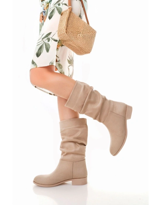 Plod Bej Süet Çizme