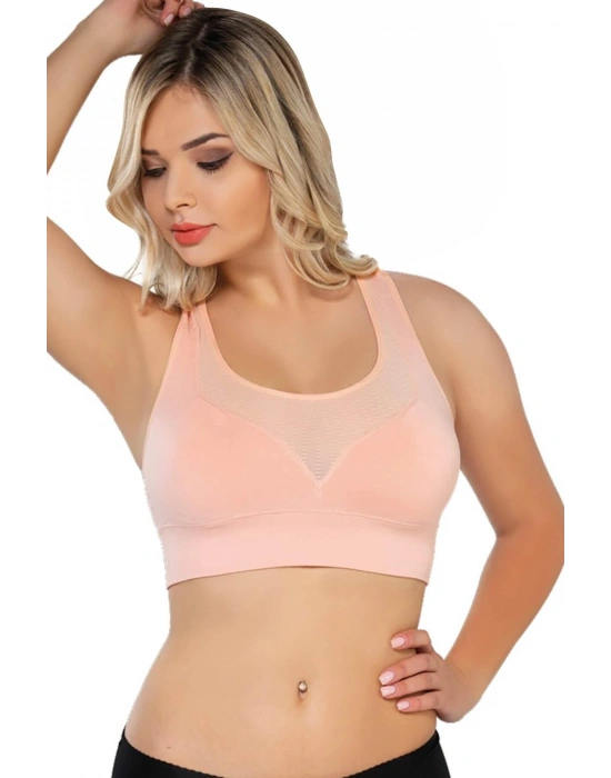 PUDRA  MI Emay 4027 Seamless Tül Pedli Toparlayıcı Büstiyer