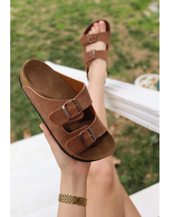 Rıno Taba Nubuk Kadın Terlik