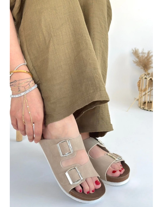 Rıno Ten Nubuk Kadın Terlik