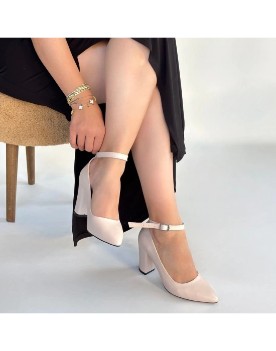 Rity Bej Cilt Topuklu Ayakkabı