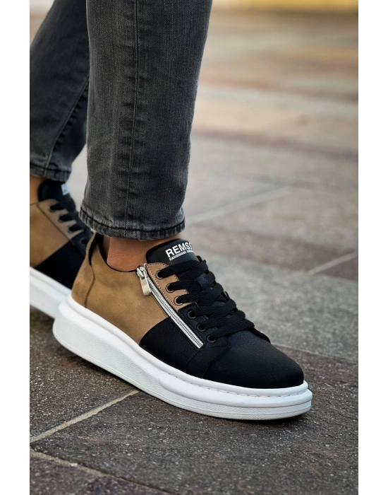 RS601 - Lüx Süet Erkek Ayakkabı Sıyah/Vızon