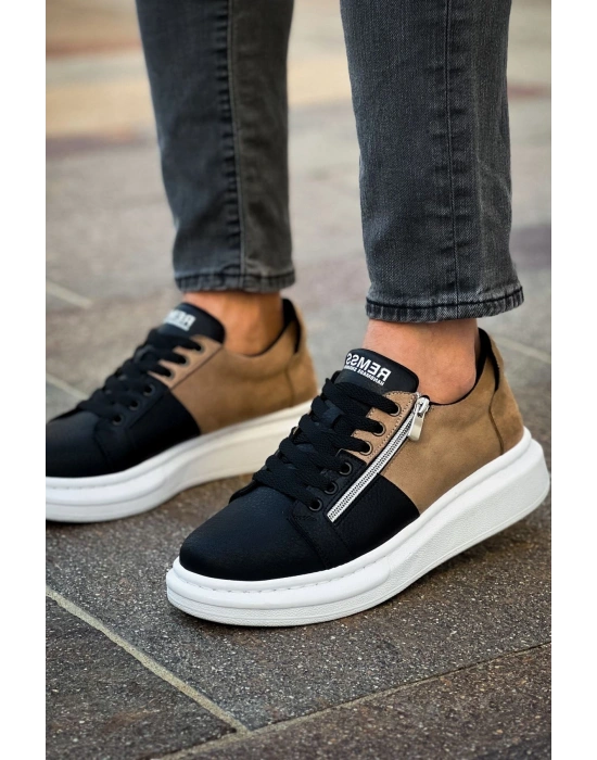 RS601 - Lüx Süet Erkek Ayakkabı Sıyah/Vızon