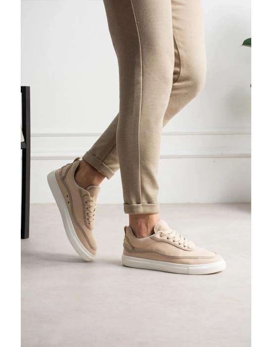 RS625 - Keten Erkek Spor Ayakkabı BEJ/BEJ