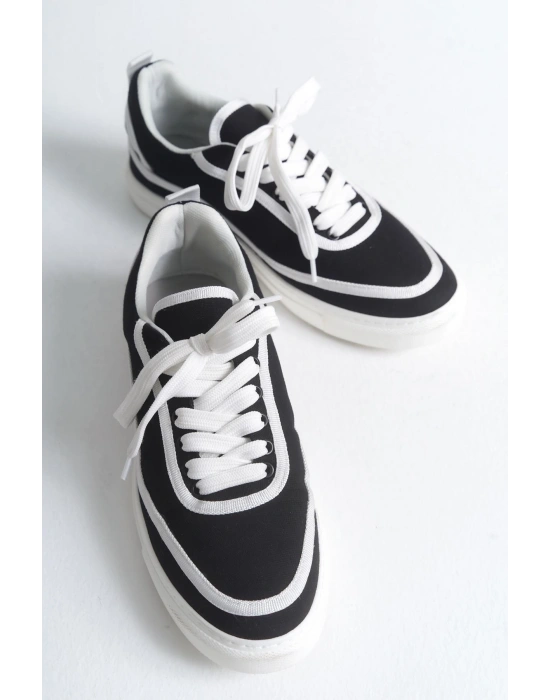 RS625 - Keten Erkek Spor Ayakkabı SİYAH - BEYAZ