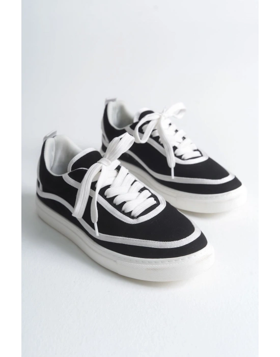 RS625 - Keten Erkek Spor Ayakkabı SİYAH - BEYAZ