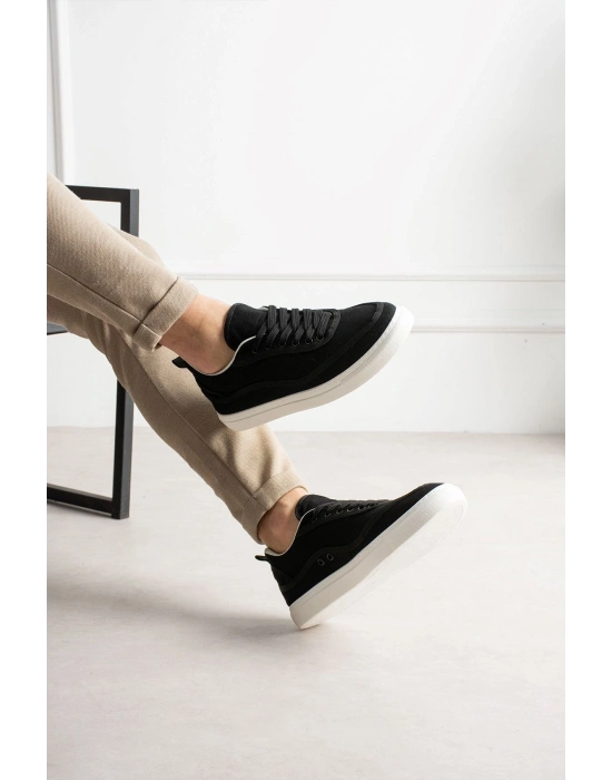 RS625 - Keten Erkek Spor Ayakkabı SIYAH/SIYAH