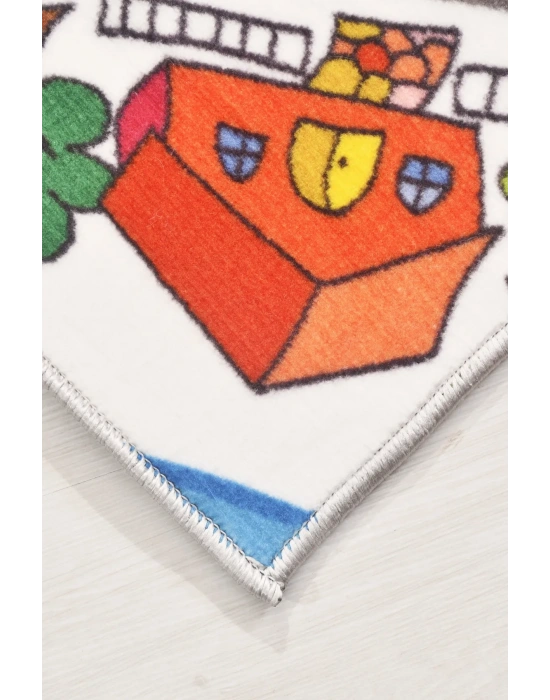 RugKids Halı -Trafik Desenli -Silinebilir-Kolay Temizlenir- Kaymaz Tabanlı - Özel Ölçü