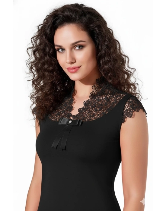 Şahinler Bayan Likralı Yarım Kol Bluz  B189