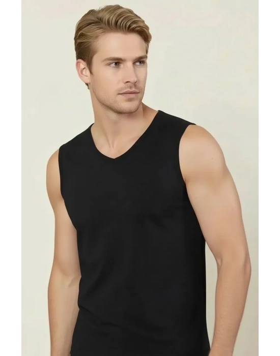 Şahinler Erkek Sıfır Kol V Yaka Likra Atlet E079