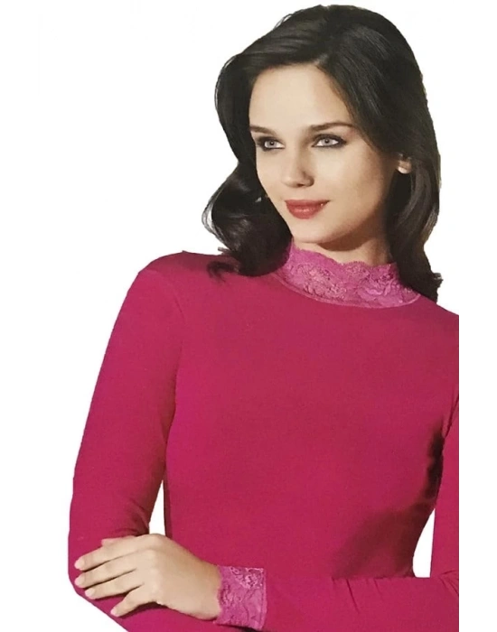 Şahinler Kadın Dantelli Uzun Kollu Body B623