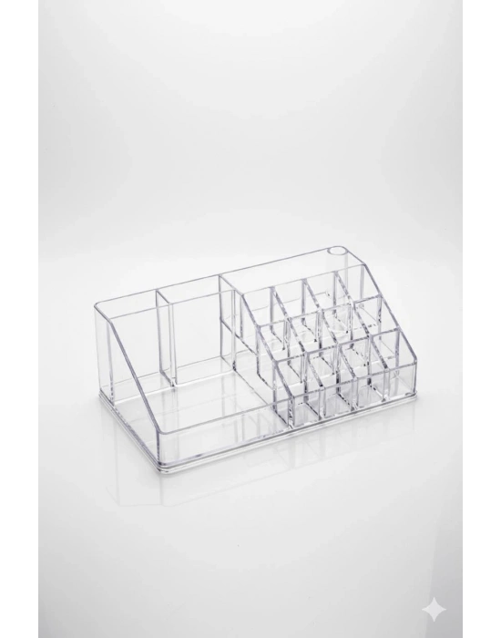 Şeffaf Akrilik Banyo Kozmetik Düzenleyici Organizer 13x22x8 cm
