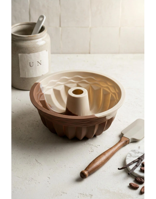 Silikon Dilimli Kek Kalıbı & Yapışmaz Isıya Dayanıklı Kek Pişirme Gereci (16 cm)