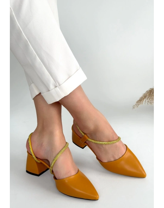 Sista Hardal Cilt Kadın Topuklu Ayakkabı