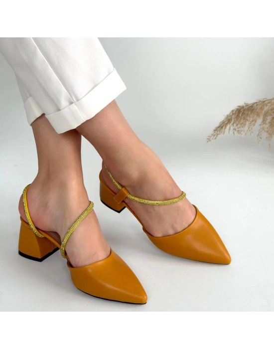 Sista Hardal Cilt Kadın Topuklu Ayakkabı