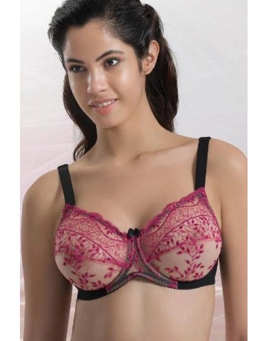 SİYAH BORDO MI Emay 148 B Balenli Toparlayıcı Sütyen