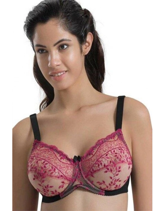 SİYAH BORDO MI Emay 148 C Balenli Toparlayıcı Sütyen