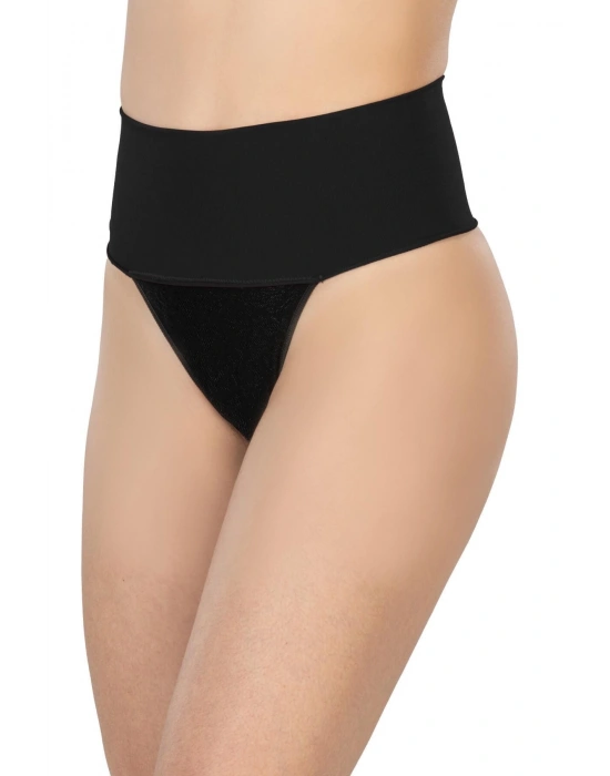 SİYAH MI 2048 Seamless Çift Renk String Korse