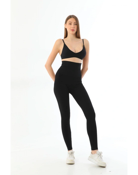 SİYAH MI 3904 Göğüs Altı Yüksek Bel Toparlayıcı Tayt