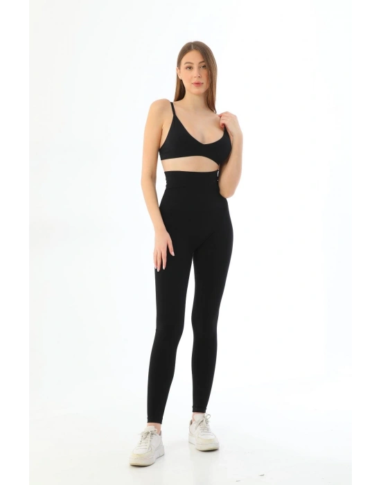 SİYAH MI 3904 Göğüs Altı Yüksek Bel Toparlayıcı Tayt