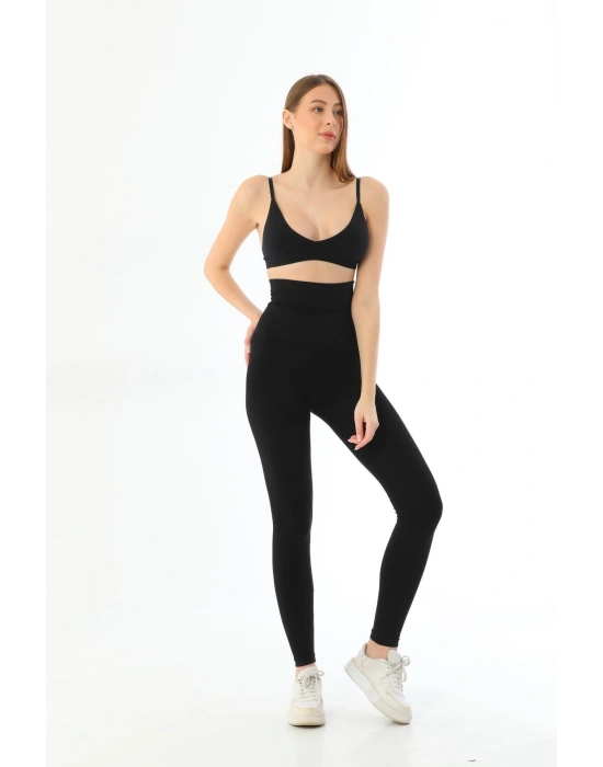 SİYAH MI 3904 Göğüs Altı Yüksek Bel Toparlayıcı Tayt