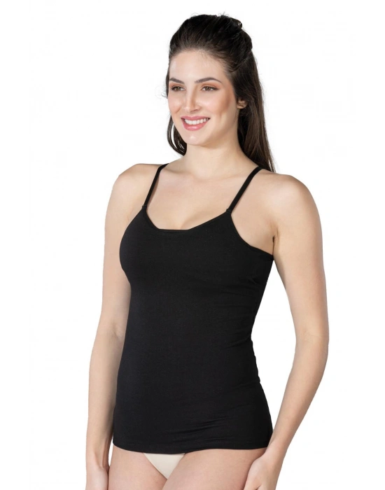 SİYAH MI Emay 1412 Modal Cotton Kaplı Atlet