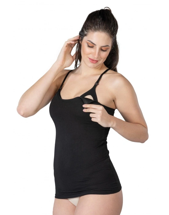 SİYAH MI Emay 1413 Modal Cotton Kaplı Emzirme Atlet