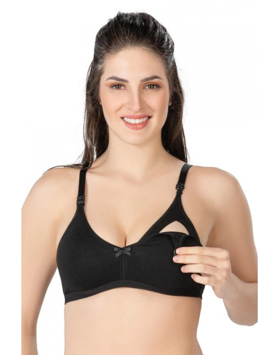 SİYAH MI Emay 1421 Modal Cotton Emzirme Sütyen