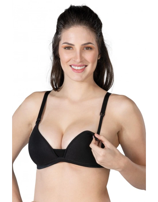 SİYAH MI Emay 1422 Modal Cotton Kaplı Emzirme Sütyen