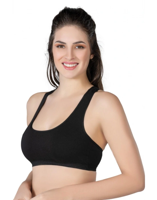 SİYAH MI Emay 1424 Modal Cotton Sporcu Büstiyer