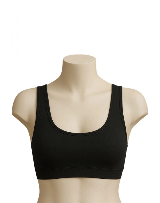 SİYAH MI Emay 1816 6'Lı Pedli Kalın Askılı Alıştırma Sütyeni