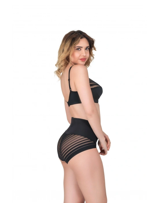 SİYAH MI Emay 183 B Yan Destekli Toparlayıcı Balenli Sütyen