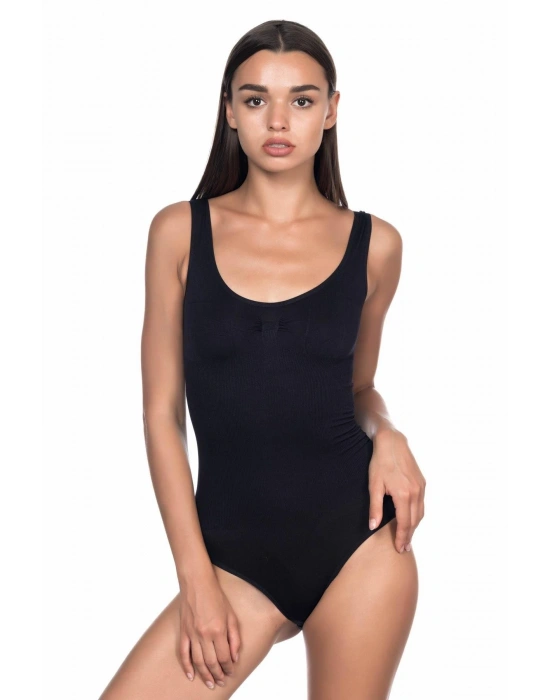 SİYAH MI Emay 1924 Soft Kalın Askıllı Çıtçıtlı Body