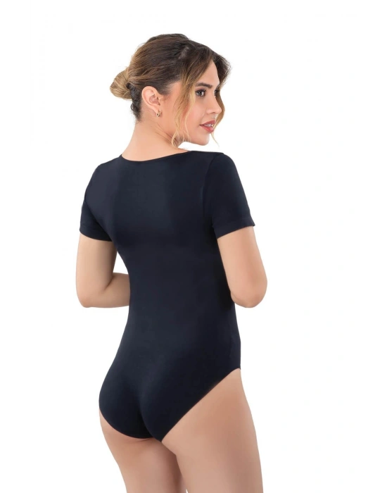 SİYAH MI Emay 1926 Soft Yarım Kollu Body