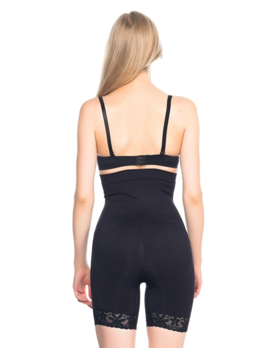 SİYAH MI Emay 2027 Yüksek Bel Dantelli Paçalı Korse