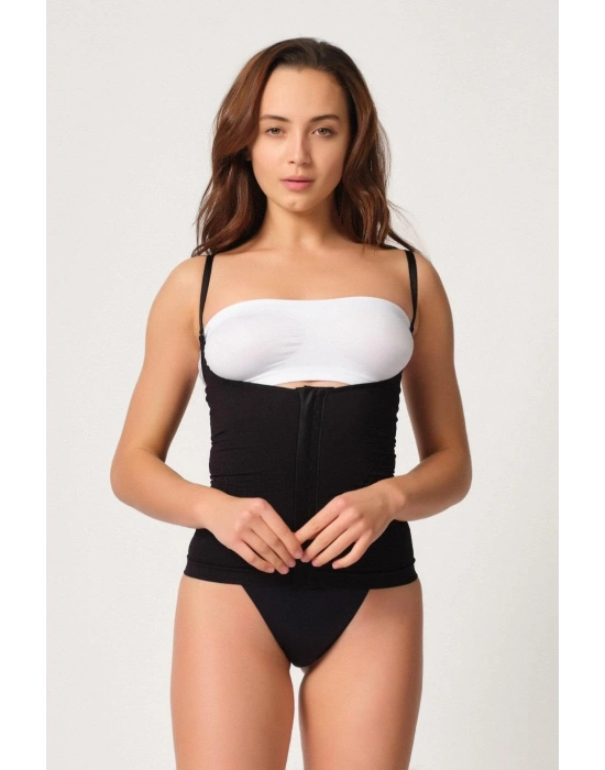 SİYAH MI Emay 2030 Agraflı Göğsü Açık Atlet Korse