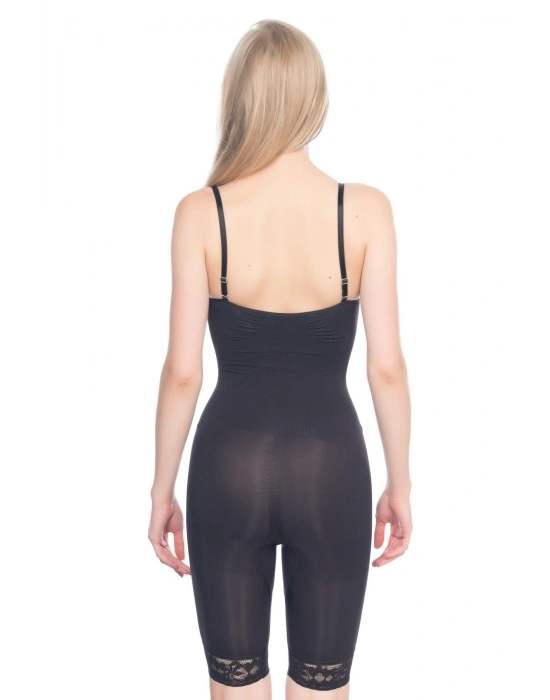 SİYAH MI Emay 2031 Paçalı Dantelli Boy Korse