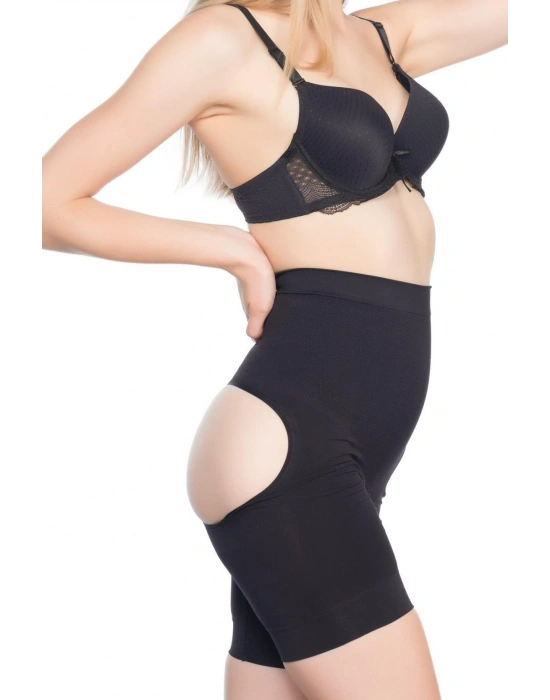 SİYAH MI Emay 2032 Popo Açık Masajlı Boxer Korse