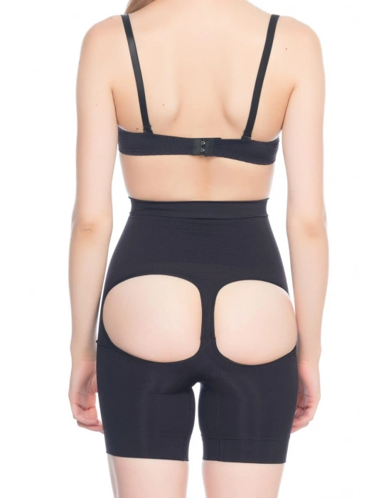 SİYAH MI Emay 2032 Popo Açık Masajlı Boxer Korse