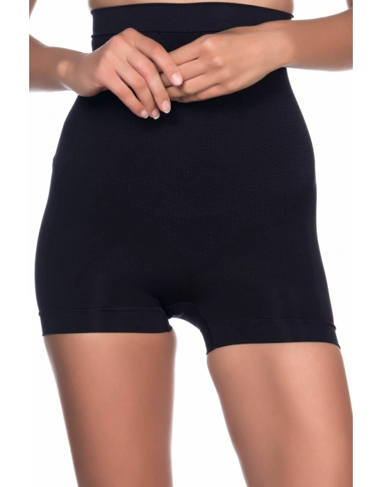 SİYAH MI Emay 2055 Yüksek Bel Masajlı Boxer Korse