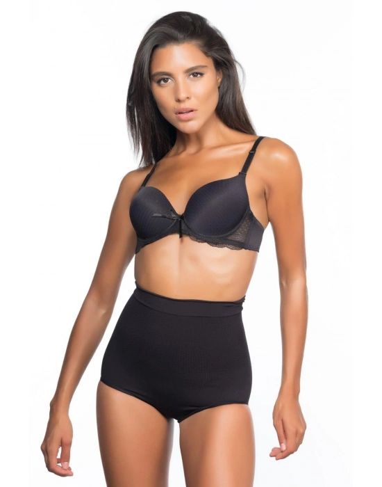 SİYAH MI Emay 2057 Yüksek Bel Masajlı Slip Korse