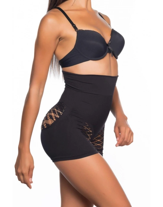 SİYAH MI Emay 2064 Popo Açık Fantezi Boxer Korse