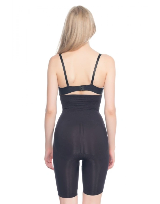 SİYAH MI Emay 2074 Yüksek Bel Desenli Double Uzun Paça Korse