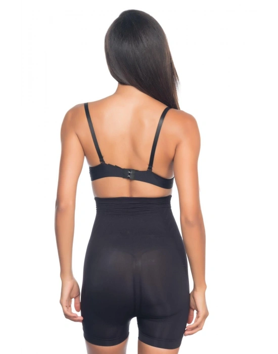 SİYAH MI Emay 2075 Yüksek Bel Desenli Double Kısa Paça Korse