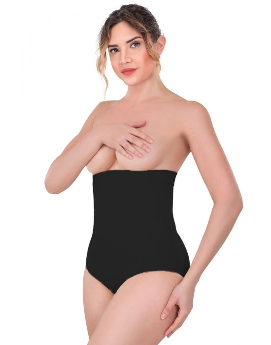 SİYAH MI Emay 2080 Yüksek Bel Çıtçıtlı Slip Korse