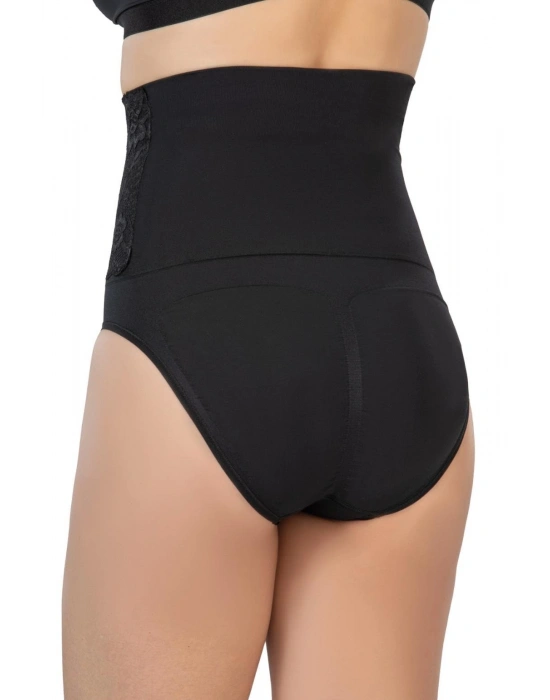 SİYAH MI Emay 2090 Önü Dantelli Yüksek Bel Slip Korse