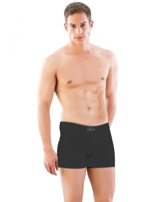 SİYAH MI Emay 2108 Seamless uzun Erkek Boxer
